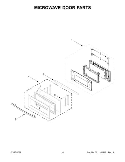 MICROWAVE DOOR PARTS