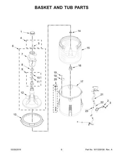 BASKET AND TUB PARTS