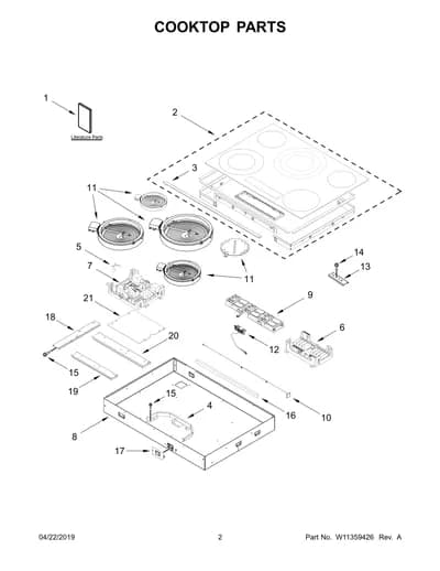 COOKTOP PARTS