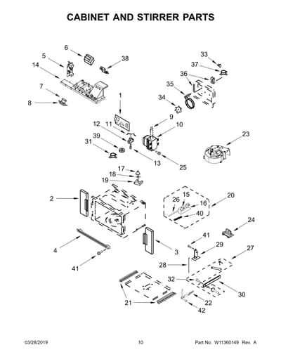 CABINET AND STIRRER PARTS