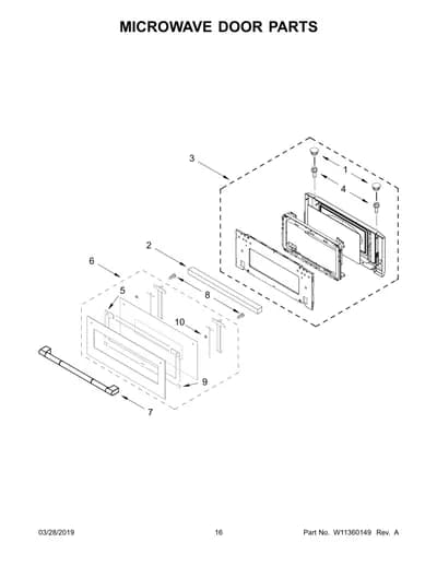 MICROWAVE DOOR PARTS