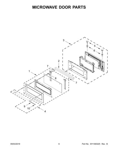 MICROWAVE DOOR PARTS