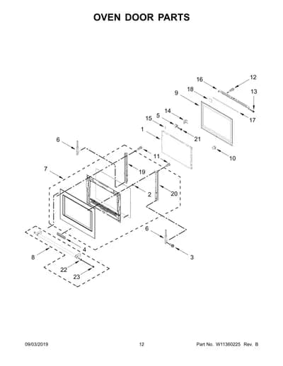 OVEN DOOR PARTS