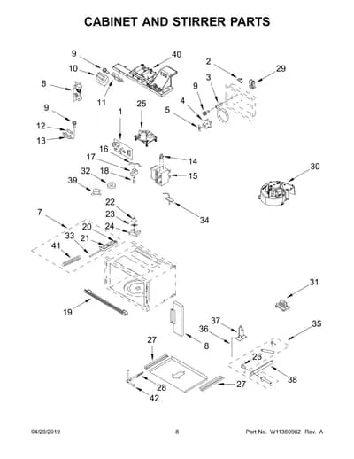 CABINET AND STIRRER PARTS
