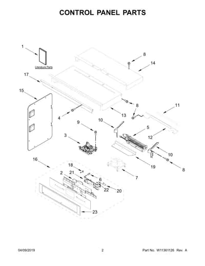 CONTROL PANEL PARTS