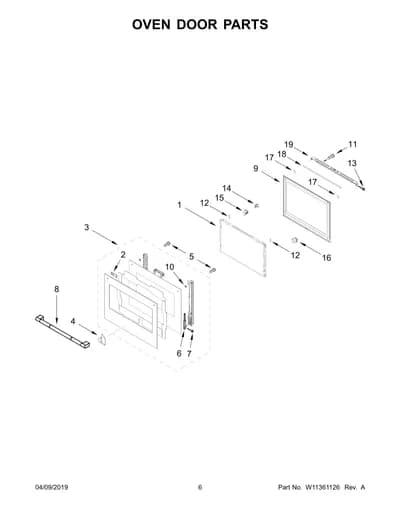 OVEN DOOR PARTS