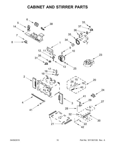 CABINET AND STIRRER PARTS