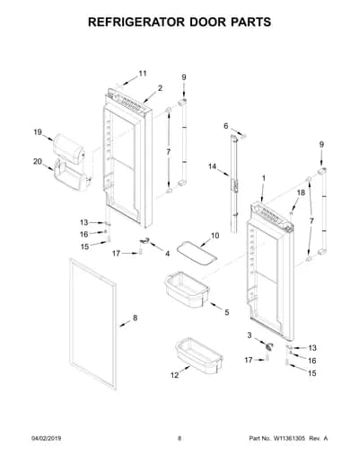 REFRIGERATOR DOOR PARTS