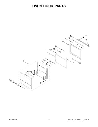 OVEN DOOR PARTS