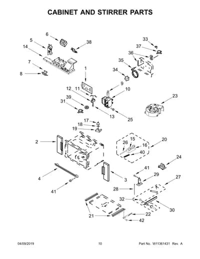 CABINET AND STIRRER PARTS