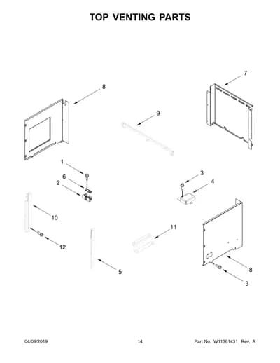 TOP VENTING PARTS