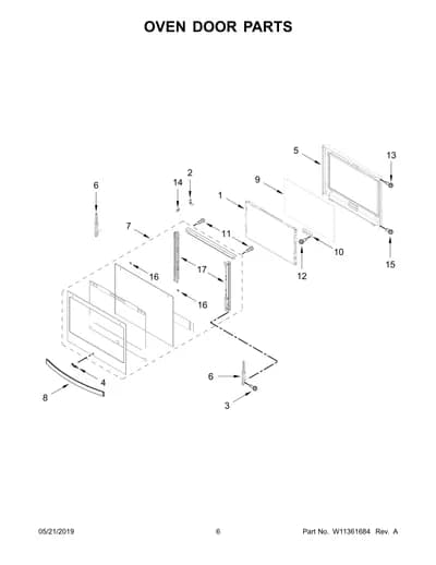 OVEN DOOR PARTS