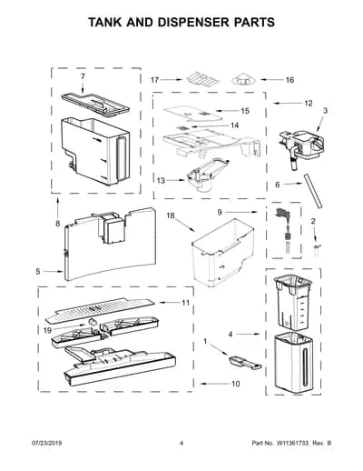 TANK AND DISPENSER PARTS