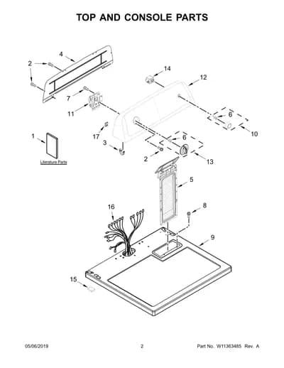 TOP AND CONSOLE PARTS