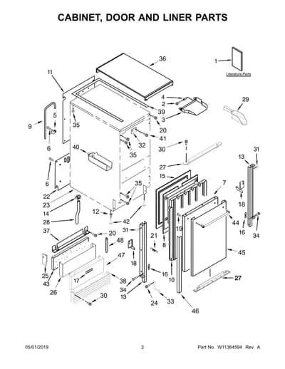 CABINET, DOOR AND LINER PARTS