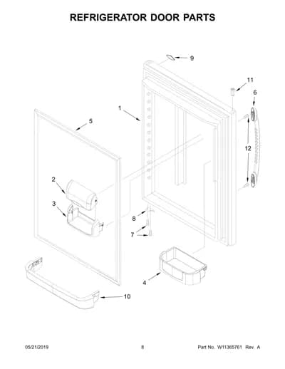 REFRIGERATOR DOOR PARTS