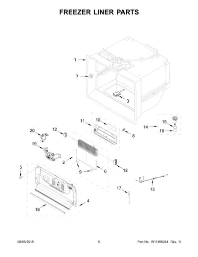 FREEZER LINER PARTS