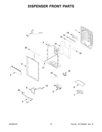 DISPENSER FRONT PARTS