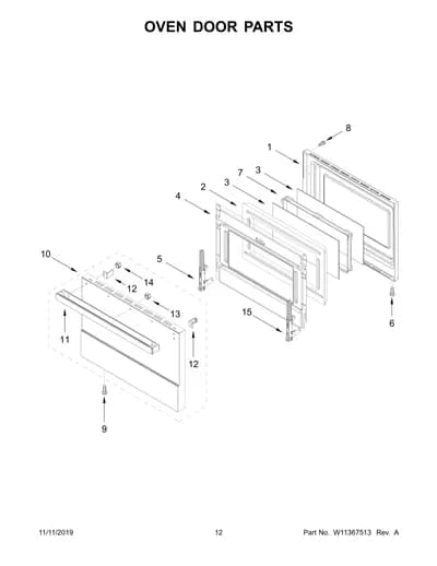 OVEN DOOR PARTS