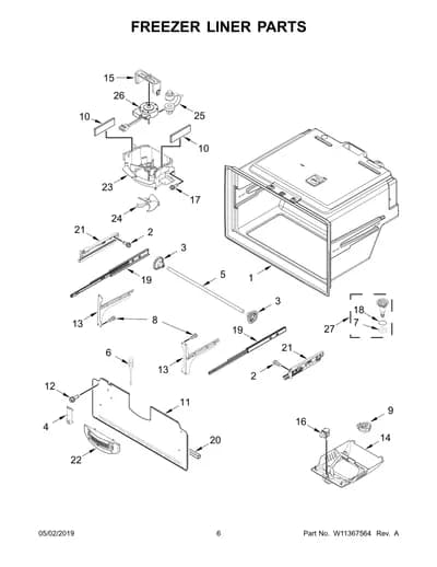 FREEZER LINER PARTS