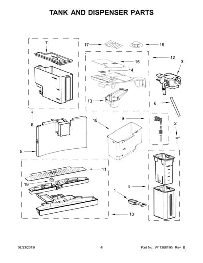 TANK AND DISPENSER PARTS