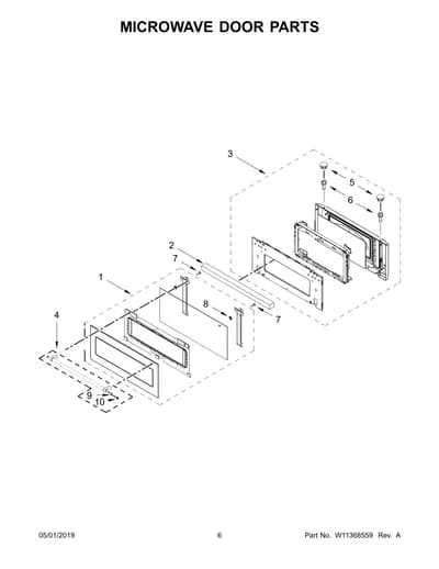 MICROWAVE DOOR PARTS