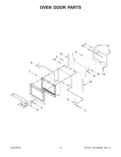 OVEN DOOR PARTS