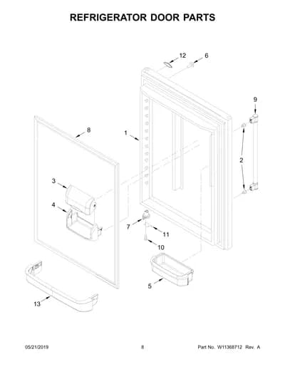 REFRIGERATOR DOOR PARTS