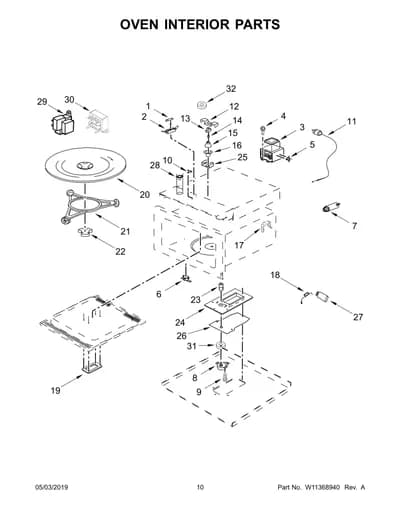 OVEN INTERIOR PARTS