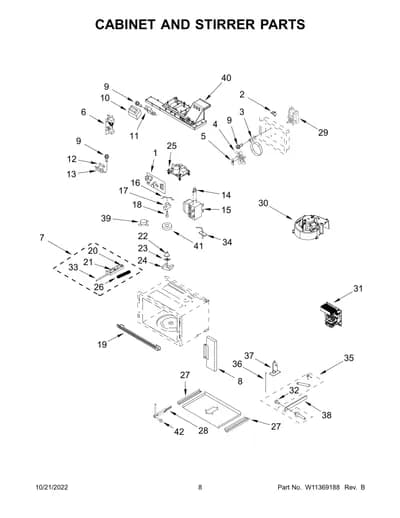 CABINET AND STIRRER PARTS