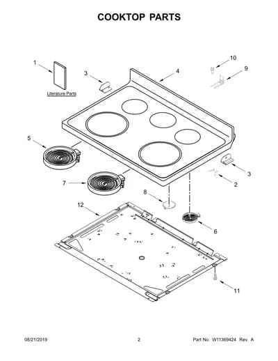 COOKTOP PARTS