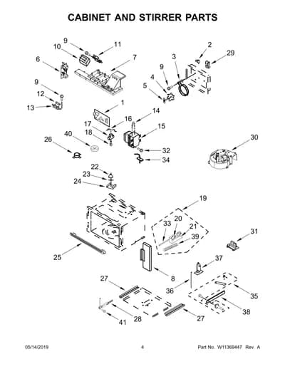 CABINET AND STIRRER PARTS