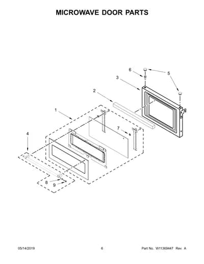 MICROWAVE DOOR PARTS