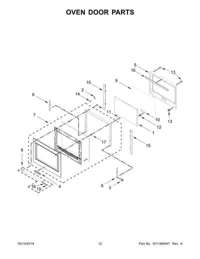 OVEN DOOR PARTS