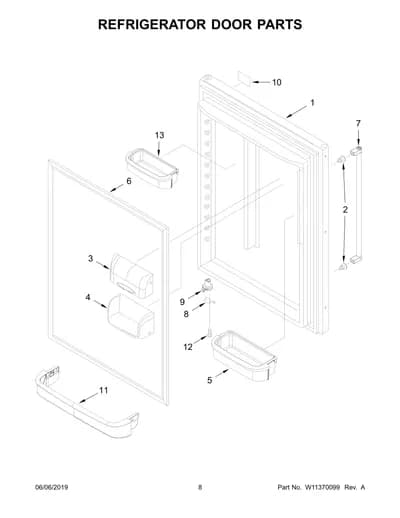 REFRIGERATOR DOOR PARTS