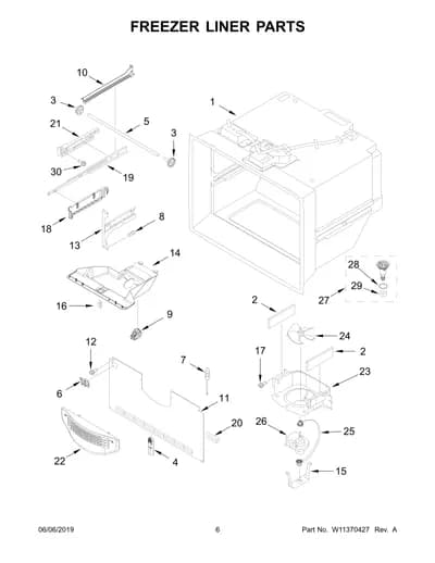 FREEZER LINER PARTS