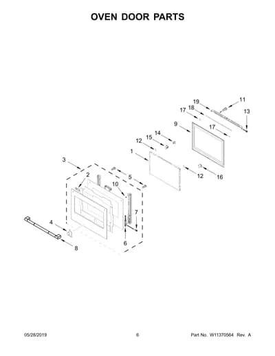 OVEN DOOR PARTS