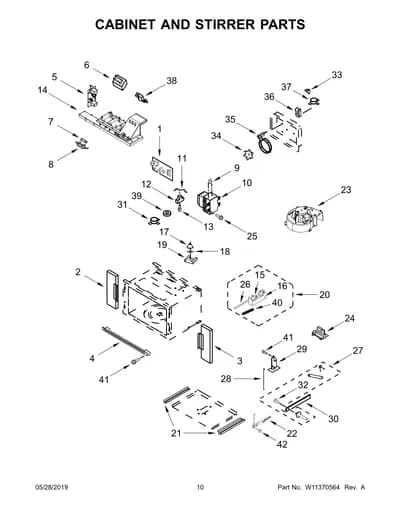 CABINET AND STIRRER PARTS