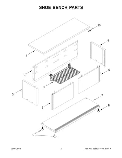 SHOE BENCH PARTS