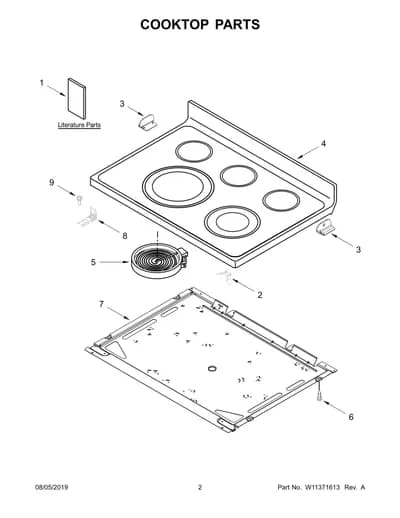 COOKTOP PARTS