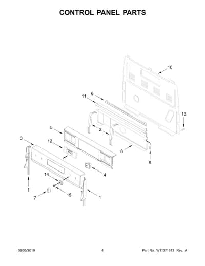 CONTROL PANEL PARTS