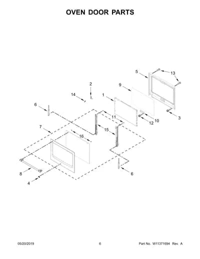 OVEN DOOR PARTS