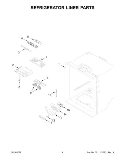 REFRIGERATOR LINER PARTS