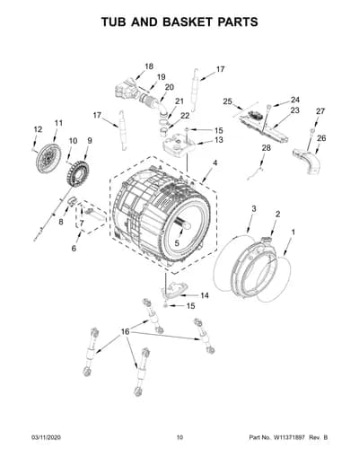 TUB AND BASKET PARTS