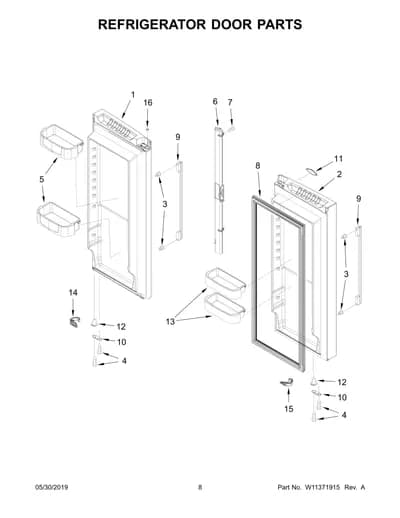 REFRIGERATOR DOOR PARTS