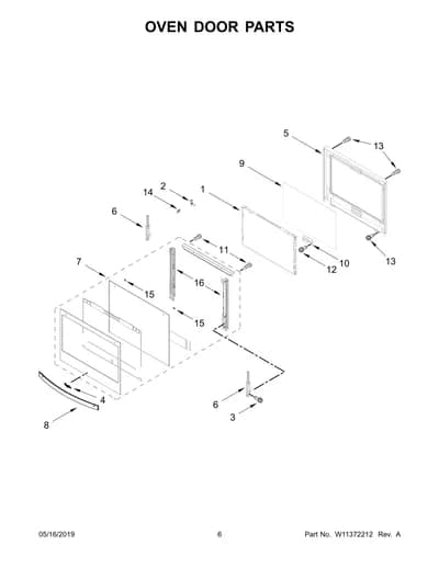 OVEN DOOR PARTS
