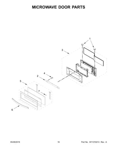 MICROWAVE DOOR PARTS