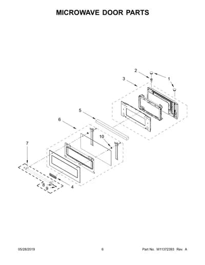MICROWAVE DOOR PARTS