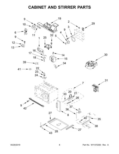 CABINET AND STIRRER PARTS