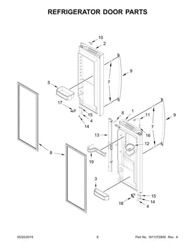 REFRIGERATOR DOOR PARTS